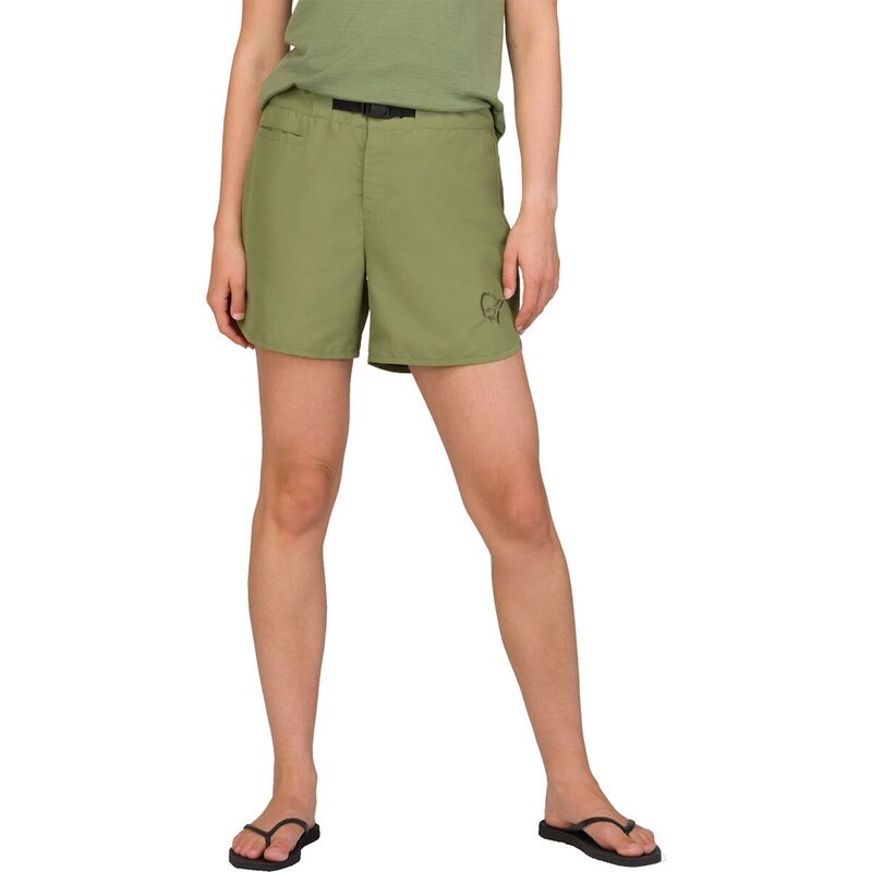 ノローナ レディース ボトムス カジュアルパンツ Norrona Femund Silent Grid Short - Women's Loden Green グリーン｜ReVida 店