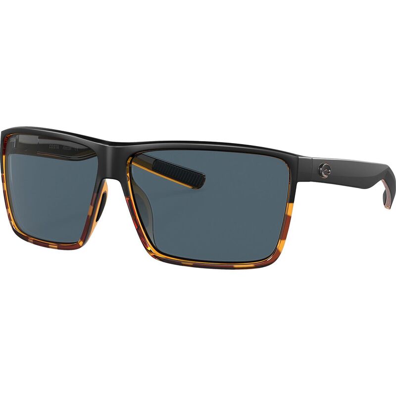 コスタ メンズ アクセサリー サングラス・アイウェア Costa Rincon 580P Polarized Sunglasses Matte Black/Shiny Tortoise Frame/Gray ブラック
