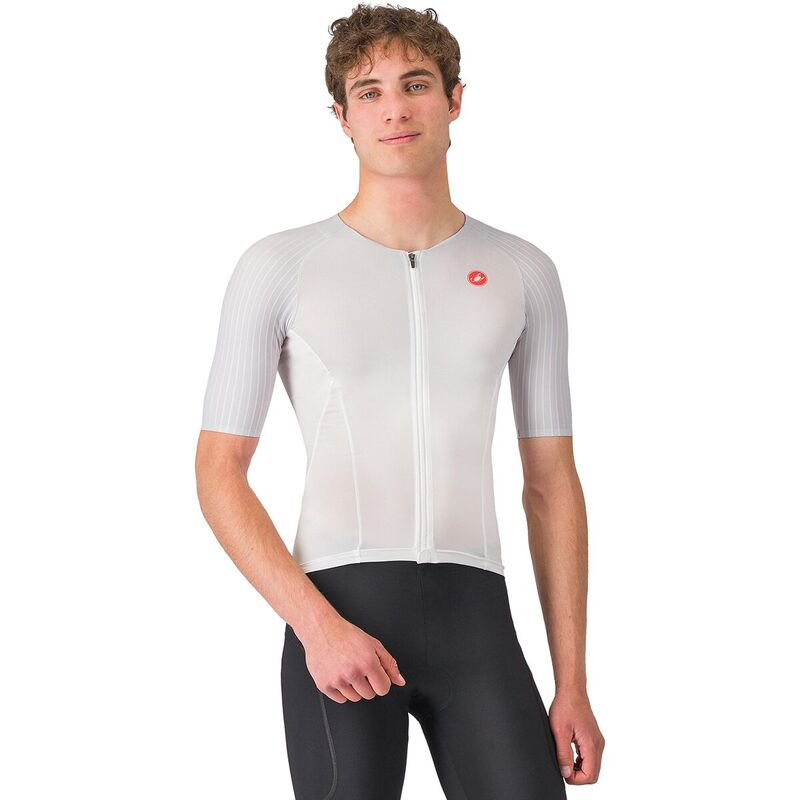 カステリ メンズ トップス Tシャツ Castelli Free Speed 3 Race Tri Top - Men's White/Silver Gray ホワイト|ReVida 店