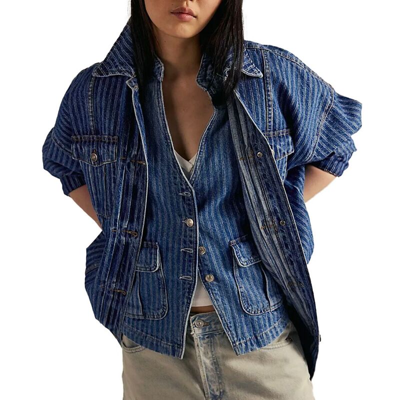 フリーピープル レディース アウター ジャケット・ブルゾン シャツ ジャケット Free People Dunes Shirt Jacket - Women's Blue Abyss ブルー｜ReVida 店