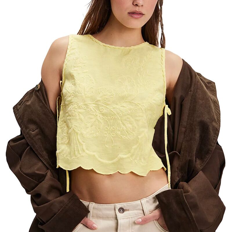 フリーピープル レディース トップス 貯蔵タンクいの一番 Free People Faded Gardens Tank Top - Women\u0027s Summer Lemonade トップス-タンクトップ
