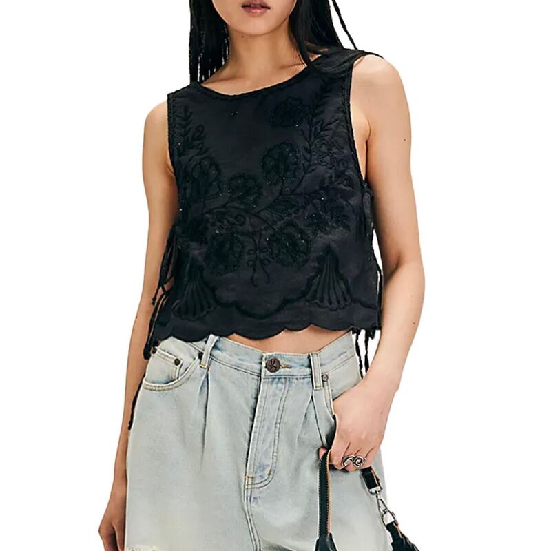 フリーピープル レディース トップス タンクトップ Free People Faded Gardens Tank Top - Women's Washed Black ブラック 12,395円