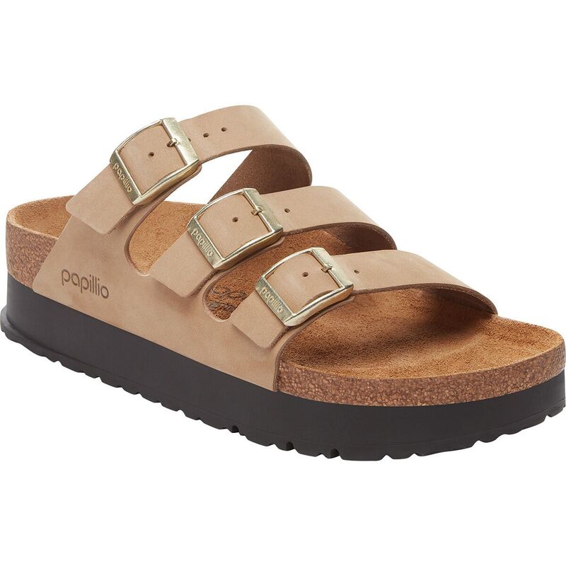 ビルケンシュトック レディース シューズ サンダル プラットフォーム Birkenstock Florida III Platform Narrow Sandal - Women's Sandcastle Nubuck｜ReVida 店