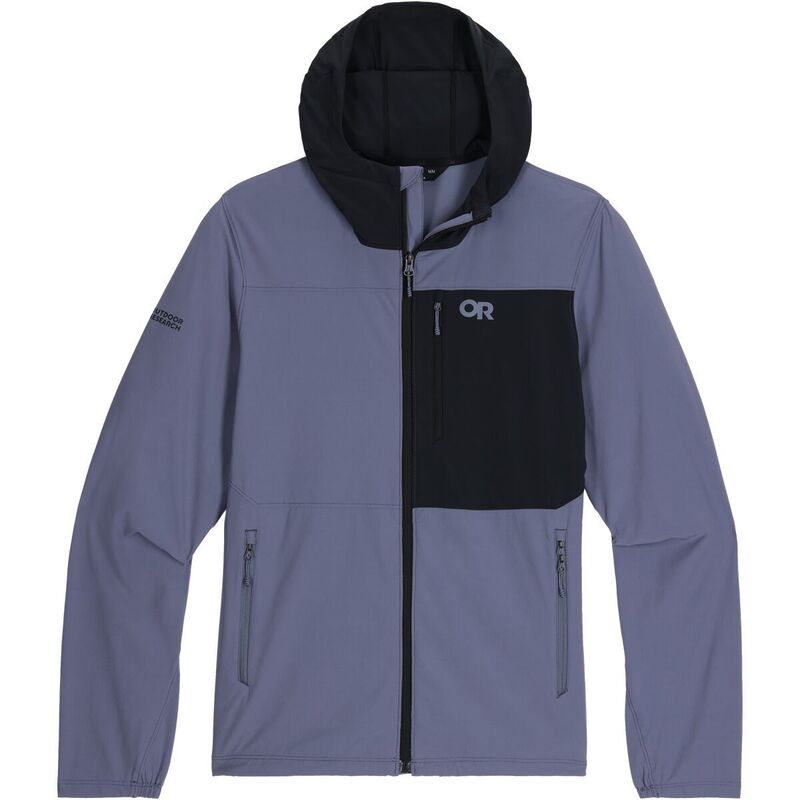 アウトドアリサーチ メンズ アウター ジャケット・ブルゾン フーデッドジャケット プリント ジャケット Outdoor Research Ferrosi DuraPrint Hooded Jacket - Men's Summit/Black ブラック