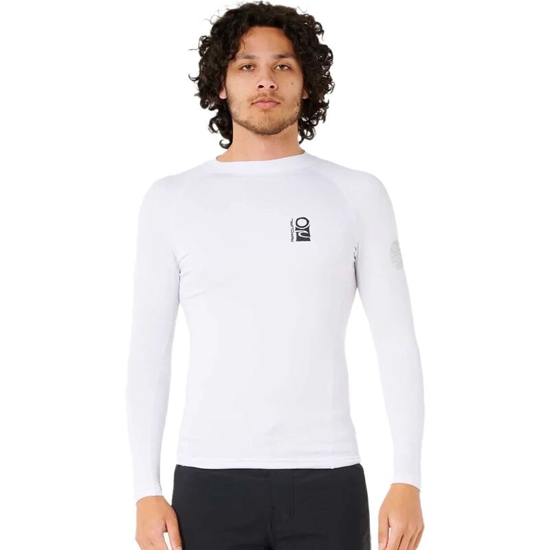 リップカール メンズ トップス Tシャツ 長袖 Rip Curl Search UPF 50 Long-Sleeve Rashguard - Men's White ホワイト
