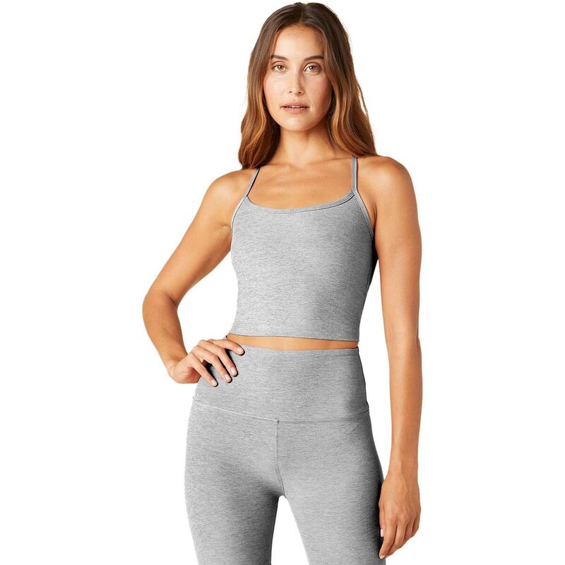 ビヨンドヨガ レディース トップス Tシャツ クロップド Beyond Yoga Spacedye Slim Racerback Cropped Tank Top - Women's Silver Mist シルバー|ReVida 店