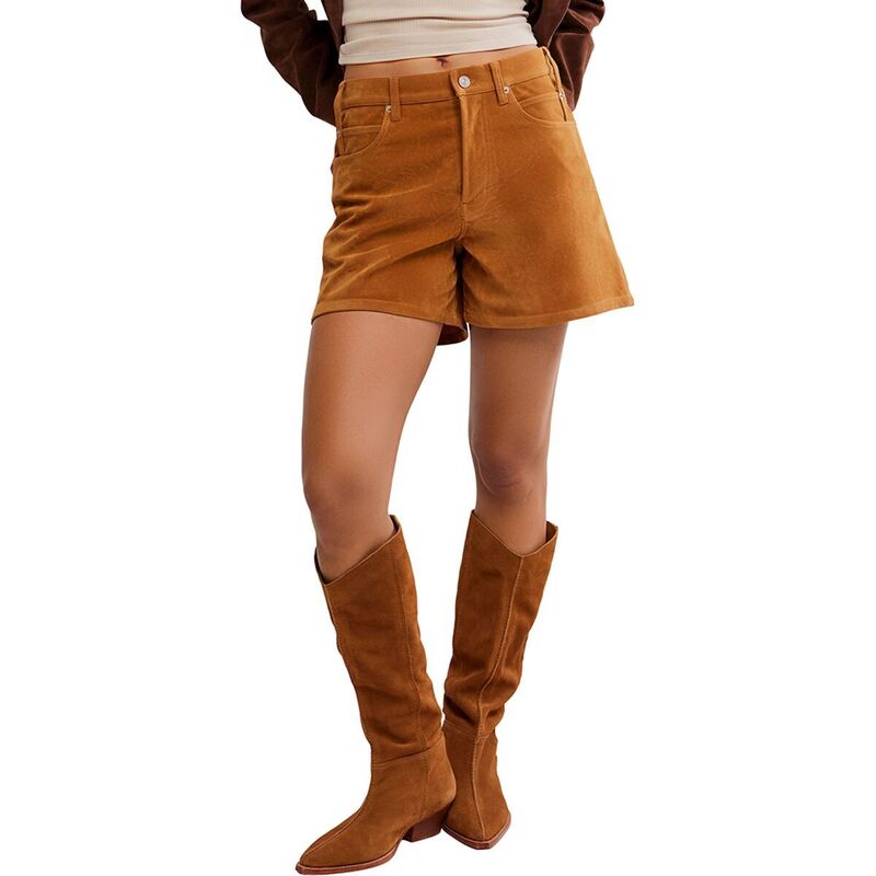 フリーピープル レディース ボトムス カジュアルパンツ スエード Free People Tippi Vegan Suede Short - Women's Dark Honey