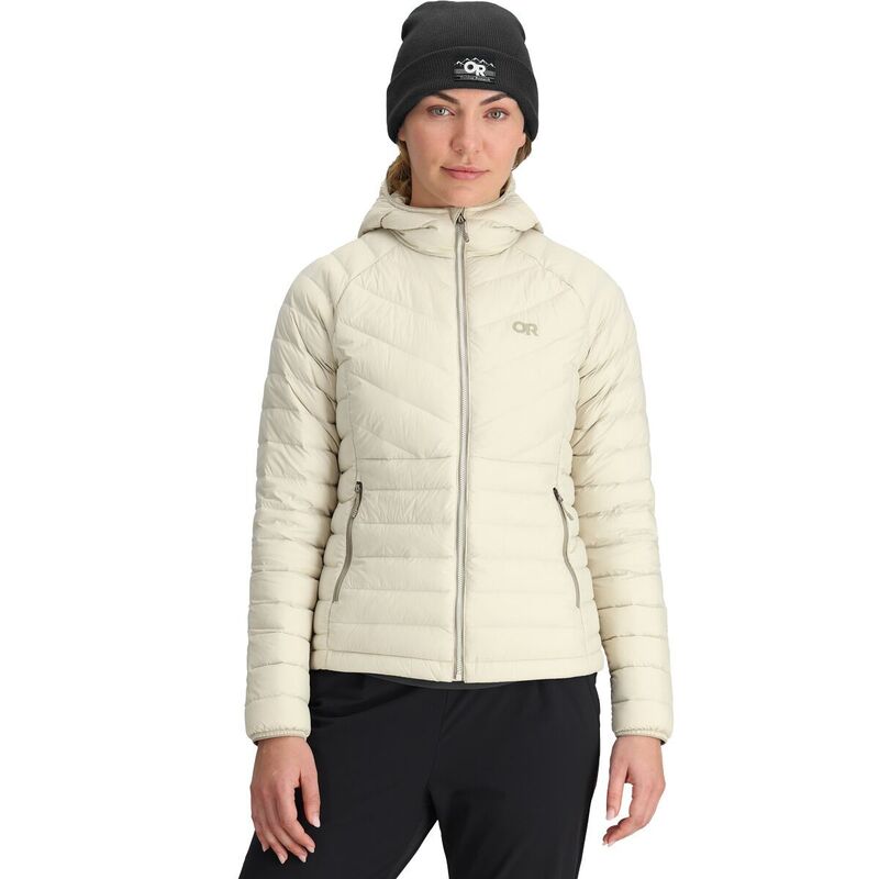 アウトドアリサーチ レディース アウター ジャケット・ブルゾン フーデッドジャケット ダウン ジャケット Outdoor Research Transcendent Down Hooded Jacket - Women's Oyster