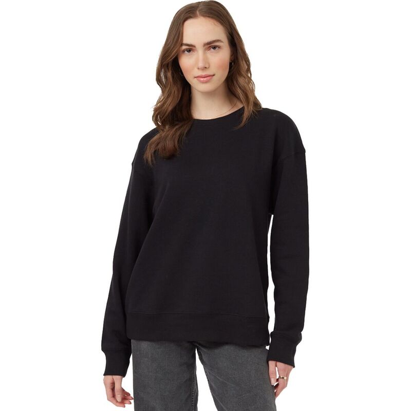 テンツリー レディース アウター パーカー・スウェット スウェット シャツ フリース Tentree TreeFleece Relaxed Crew Sweatshirt - Women Meteorite Black ブラック