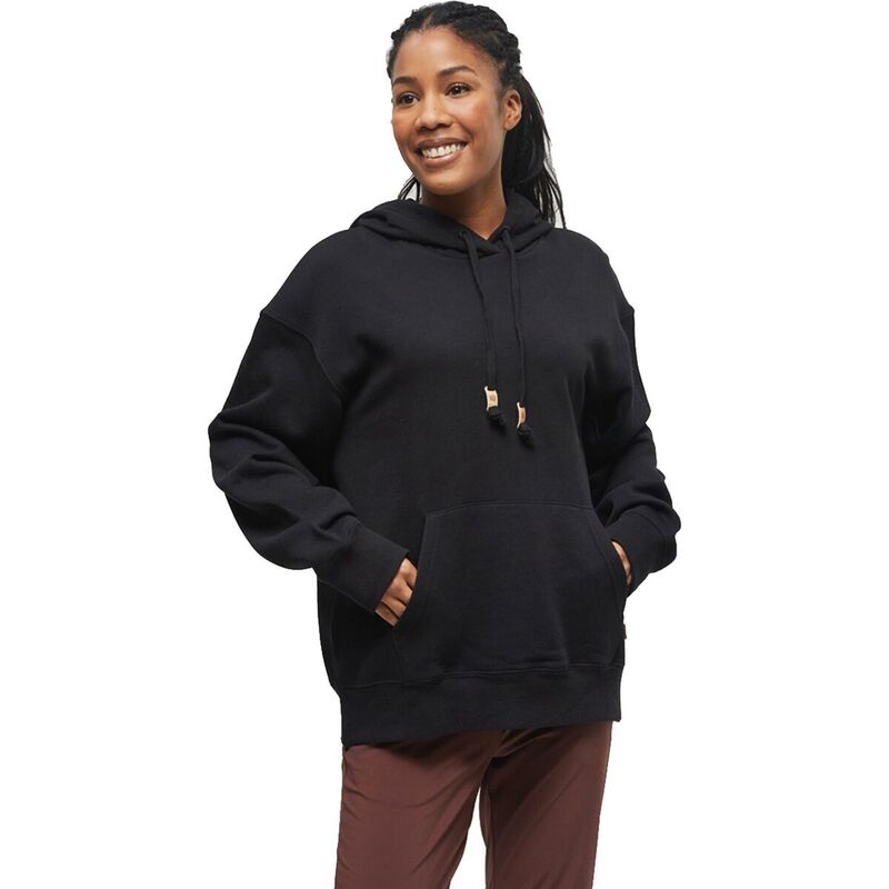 テンツリー レディース アウター パーカー・スウェット フリース パーカー Tentree TreeFleece Relaxed Hoodie - Women's Meteorite Black ブラック｜ReVida 店