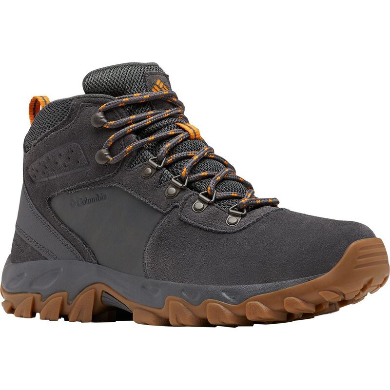 コロンビア メンズ シューズ ブーツ・レインブーツ プラスサイズ スエード ブーツ Columbia Newton Ridge Plus II Suede WP Hiking Boot - Men's Dark Grey/Gold Amber2 グレー｜ReVida 店
