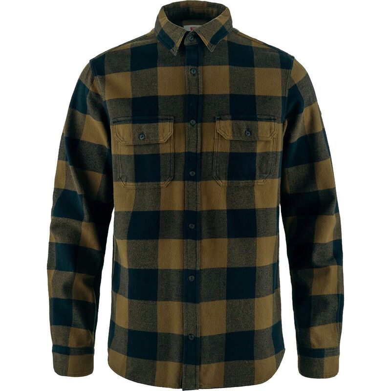 フェールラーベン メンズ トップス シャツ Fjallraven Ovik Heavy Flannel Shirt - Men's Wood Brown/Dark Navy ネイビー