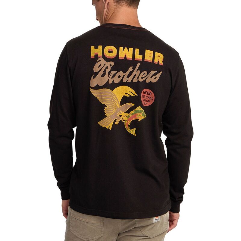 ハウラーブラザーズ メンズ トップス Tシャツ 長袖 Howler Brothers Long-Sleeve T-Shirt - Men's Osprey Prey-Black ブラック|ReVida 店