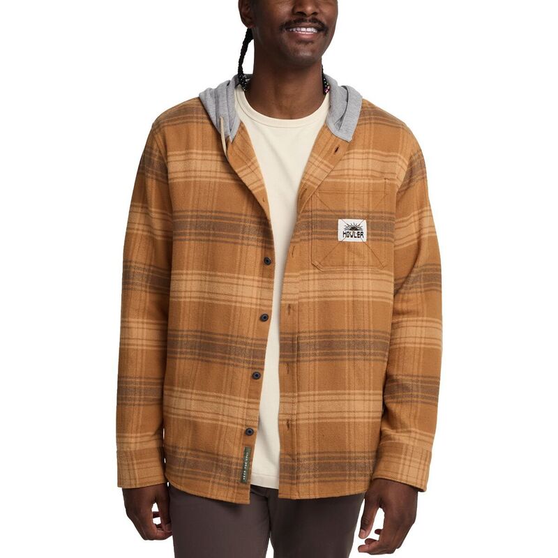 ハウラーブラザーズ メンズ トップス シャツ Howler Brothers Salvo Hooded Blanket Flannel Shirt - Men's Mesa Plaid-Duck Brown ブラウン