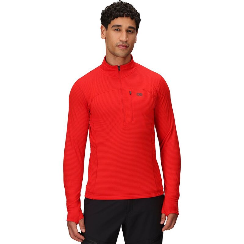 アウトドアリサーチ メンズ アウター ジャケット・ブルゾン フリース ジャケット Outdoor Research Vigor Grid Fleece Half-Zip Jacket - Men\'s Lingonberry