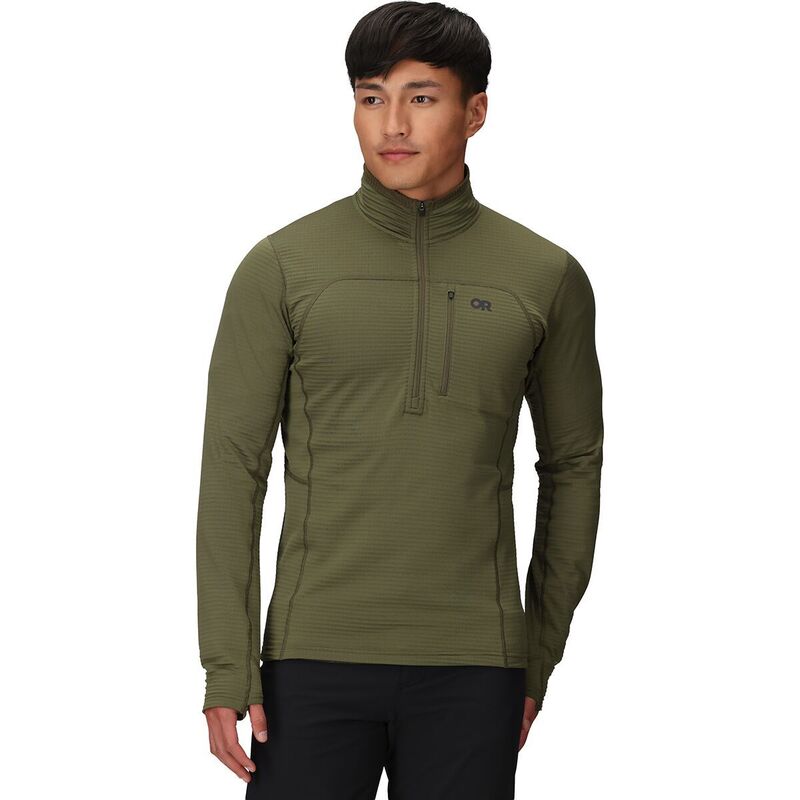 アウトドアリサーチ メンズ アウター ジャケット・ブルゾン フリース ジャケット Outdoor Research Vigor Grid Fleece Half-Zip Jacket - Men\'s Ranger Green グリーン