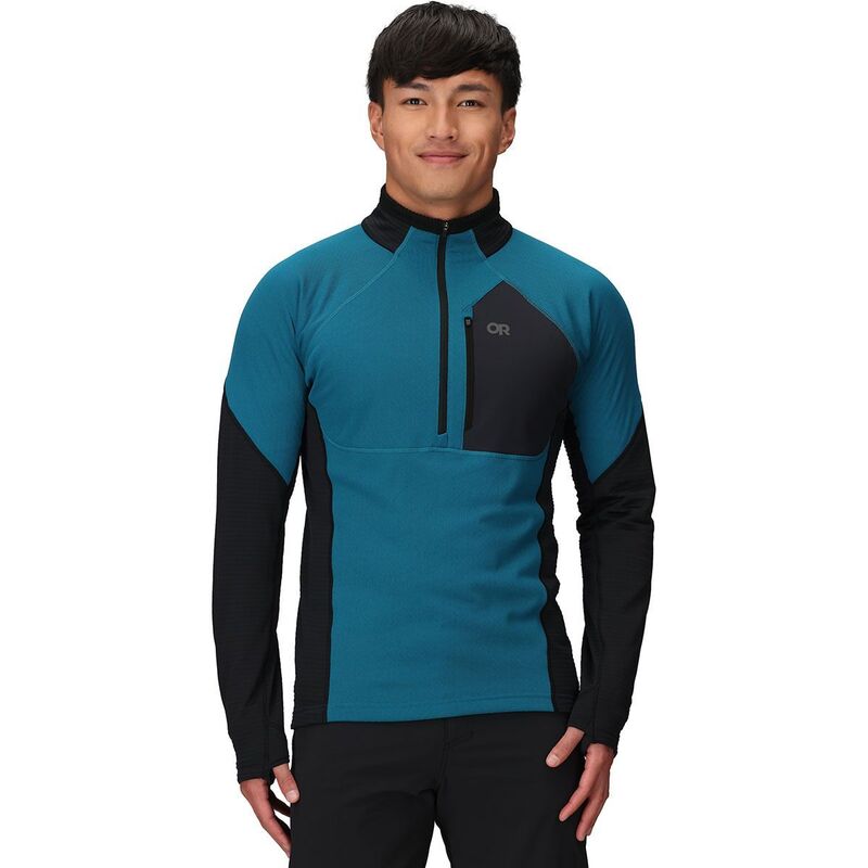 アウトドアリサーチ メンズ アウター ジャケット・ブルゾン フリース ジャケット Outdoor Research Deviator Fleece 1/2-Zip Jacket - Men's Aurora/Black ブラック
