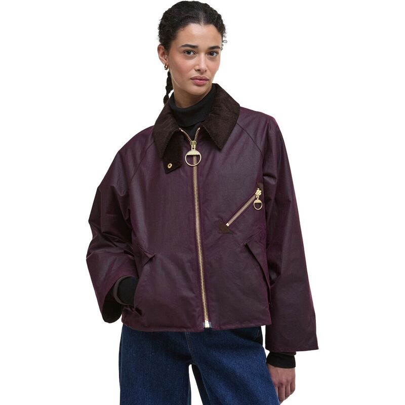バブアー レディース アウター ジャケット・ブルゾン ジャケット Barbour Arlene Wax Jacket - Women's Merlot/Muted Tartan