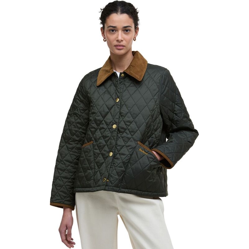 バブアー レディース アウター ジャケット・ブルゾン キルティング クロップド ジャケット Barbour Icons Cropped Liddesdale Quilted Jacket - Women's Sage/Ancient セージ
