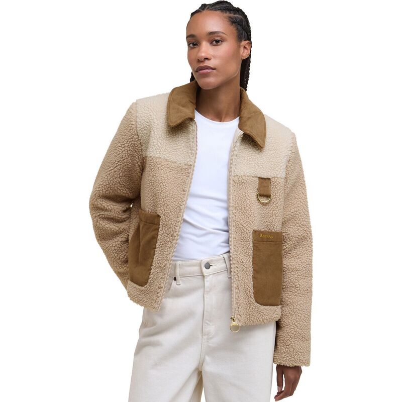 バブアー レディース アウター ジャケット・ブルゾン フリース ジャケット Barbour Malena Fleece Jacket - Women's Natural/Ecru エクリュ|ReVida 店