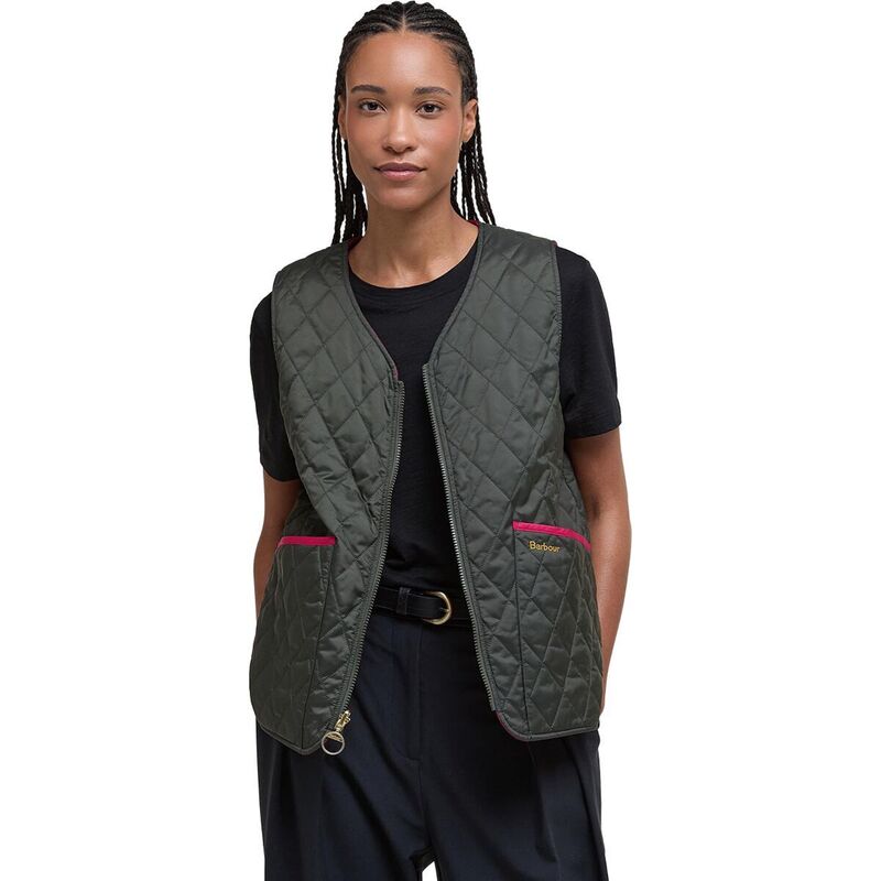 バブアー レディース トップス ベスト Barbour My Reversible Liner Vest - Women's Sage/Zeni Pink ピンク