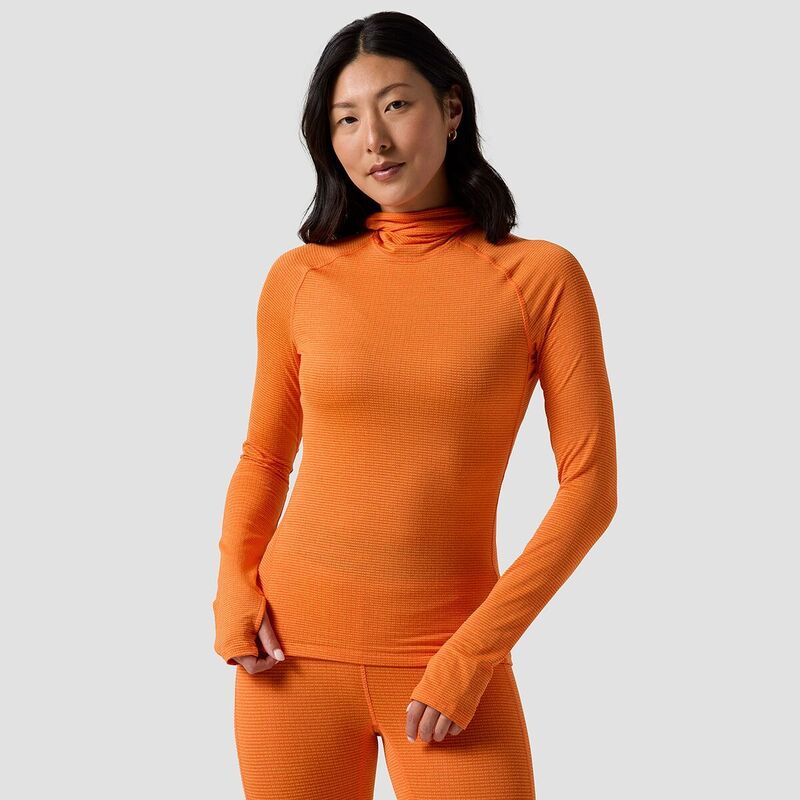 バックカントリー レディース トップス Tシャツ Backcountry Pines Microgrid Ultra-Lt Baselayer Balaclava Top - Women\'s Boundary Orange オレンジ