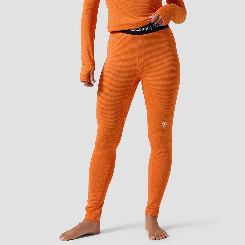 うしろ側カントリー レディース ボトムス 心地好いズボン下 Backcountry Pines Microgrid Ultra-Lt Baselayer Bottom - Women\u0027s Boundary Orange オレンジ色