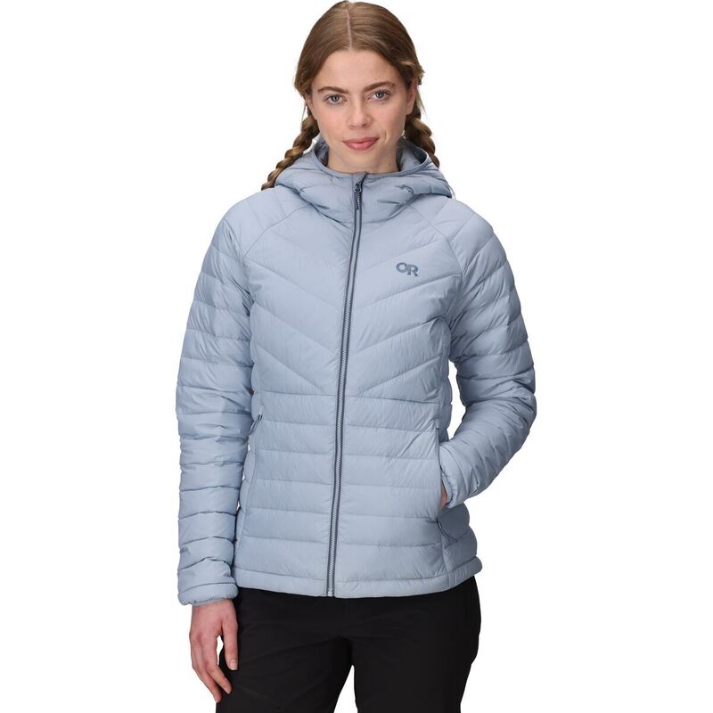 アウトドアリサーチ レディース アウター ジャケット・ブルゾン フーデッドジャケット ダウン ジャケット Outdoor Research Transcendent Down Hooded Jacket - Women's Fjord|ReVida 店
