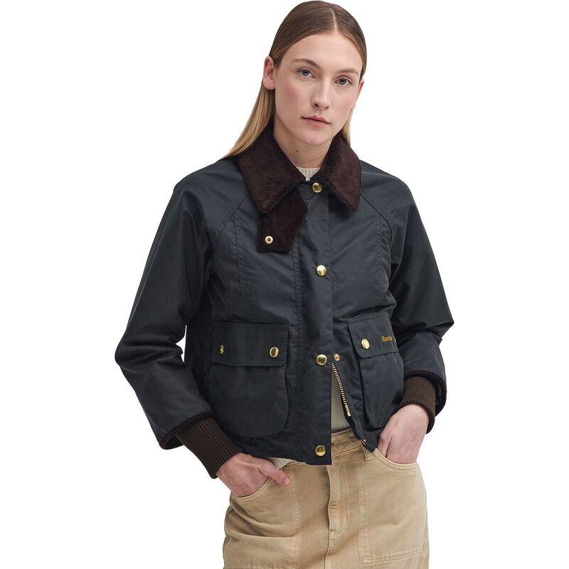 バブアー レディース アウター ジャケット・ブルゾン クロップド ジャケット Barbour Cropped Beadnell Wax Jacket - Women\'s Sage/Ancient セージ｜ReVida 店