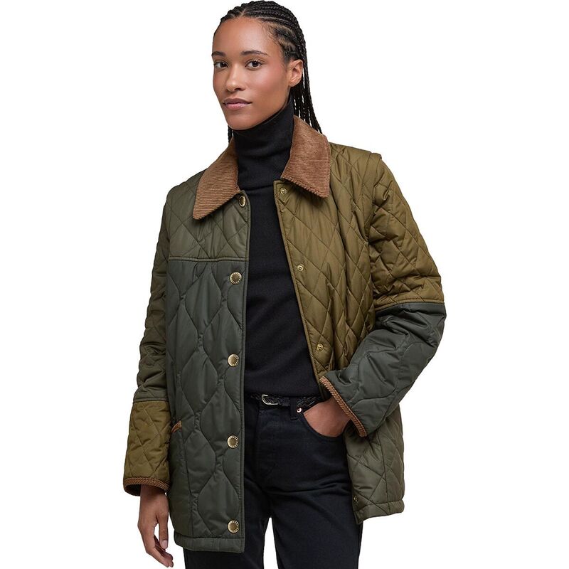 バブアー レディース アウター 上衣・上衣 キルティング 上衣 Barbour Lorrie Quilted Jacket - Women\u0027s Fern Leaf/Sage/Light Sage サルヴィア