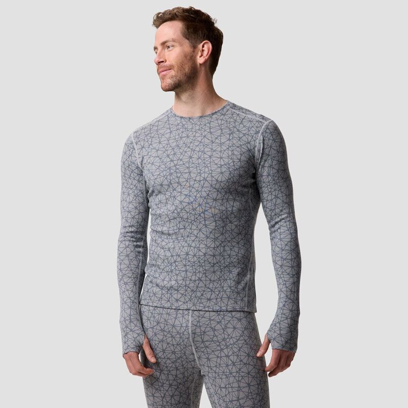 バックカントリー メンズ トップス Tシャツ Backcountry Cedars RWS Merino Mid-Wt Baselayer Crew Top - Men Goat Path Print