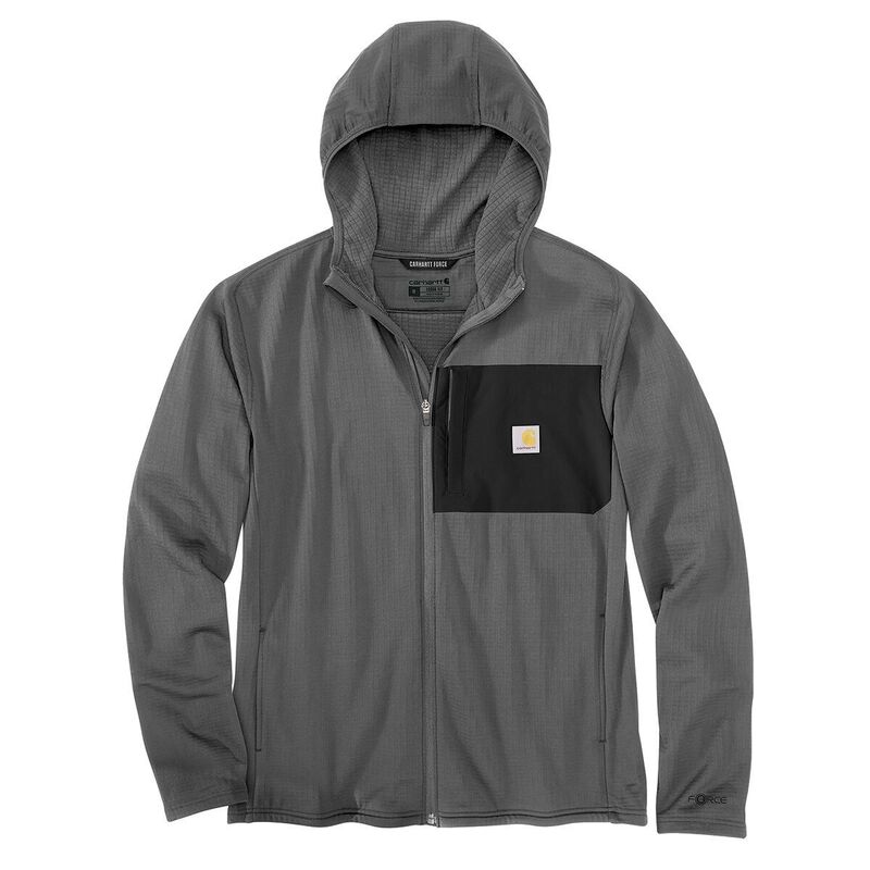 カーハート メンズ アウター パーカー・スウェット リラックスフィット Tシャツ Carhartt Force Relaxed Fit Full-Zip LS Hooded T-Shirt - Men's Steel