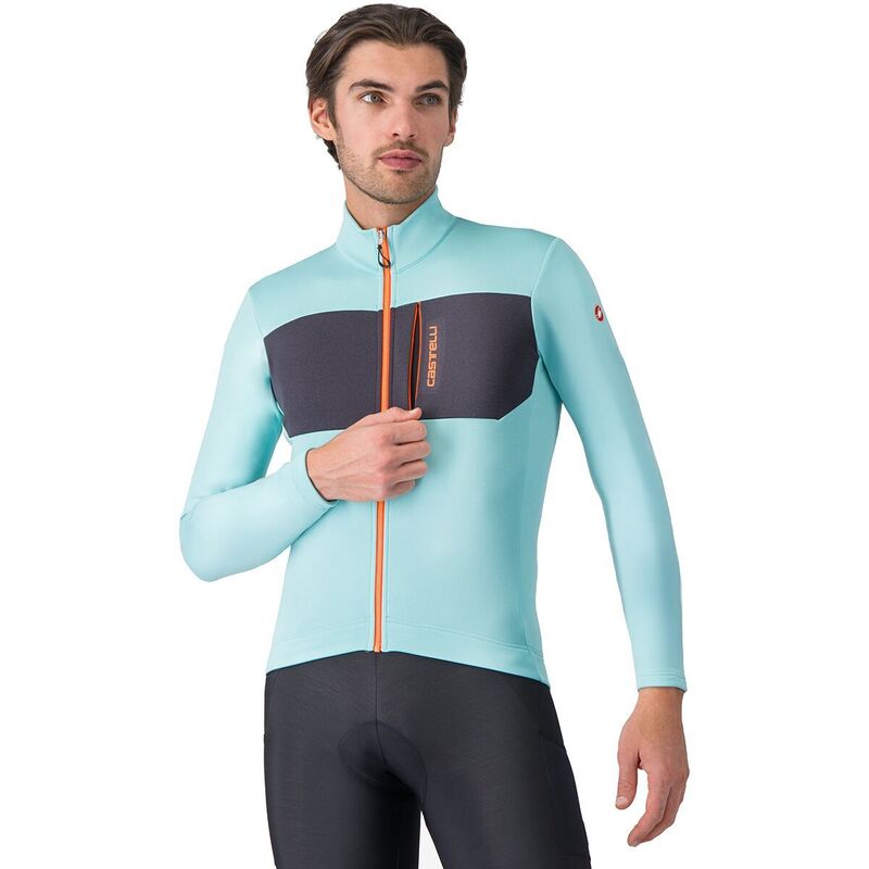 カステリ メンズ トップス Tシャツ ジャージー Castelli Unlimited Trail 2 Jersey - Men's Pool Blue/Dark Gray/Brilliant Orange グレー
