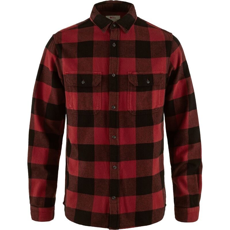 フェールラーベン メンズ トップス シャツ Fjallraven Ovik Heavy Flannel Shirt - Men's Red/Black ブラック|ReVida 店