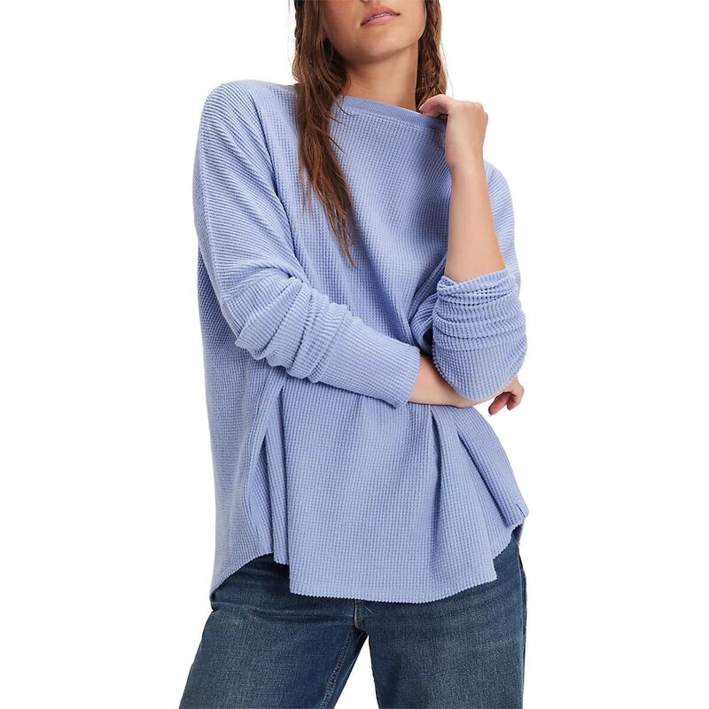 フリーピープル レディース トップス Tシャツ Free People Latte Blues Thermal Solid Top - Women's Dawn Breeze