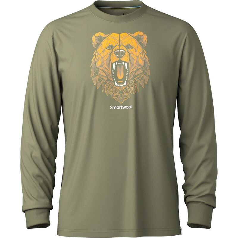 スマートウール メンズ トップス Tシャツ 長袖 グラフィック Smartwool Geometric Bear Long-Sleeve Graphic T-Shirt - Men's Winter Moss