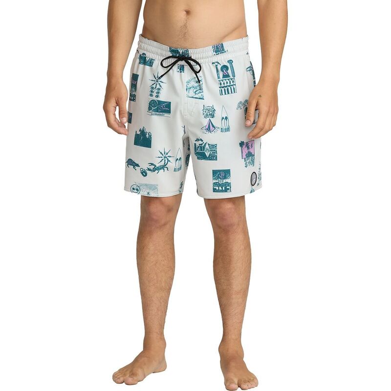 ボルコム メンズ 水着 ハーフパンツ・ショーツ コットン Volcom Psyche Cotton 17in Swim Trunk - Men's Stone ストーン