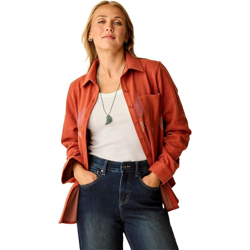 カーブデザイン レディース トップス Tシャツ Carve Designs Fairbanks Supersoft Shirt - Women's Copper Zig Zag|ReVida 店