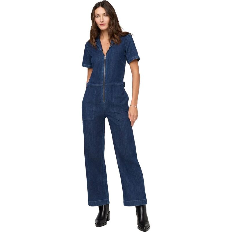 DU/ER レディース ボトムス スカート デニム ジャンプスーツ DU/ER Performance Denim Short Sleeve Jumpsuit - Women's Dark Stone ストーン