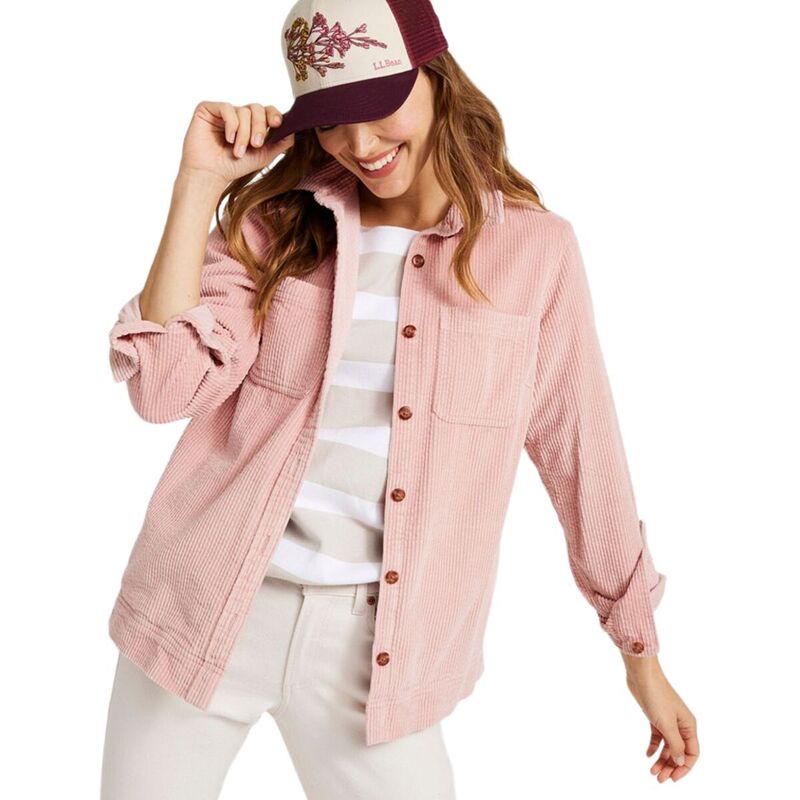 エルエルビーン レディース トップス Tシャツ コーデュロイ シャツ 長袖 L.L.Bean Comfort Corduroy Relaxed Long-Sleeve Regular Shirt - Women's Adobe Rose