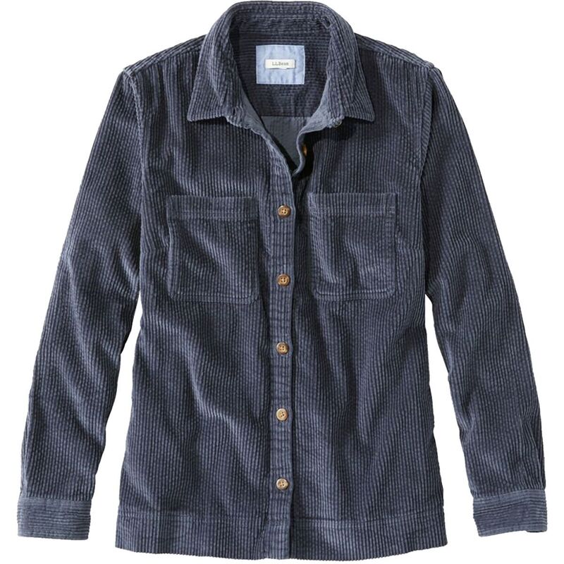 エルエルビーン レディース トップス Tシャツ コーデュロイ シャツ 長袖 L.L.Bean Comfort Corduroy Relaxed Long-Sleeve Regular Shirt - Women's Carbon Navy ネイビー