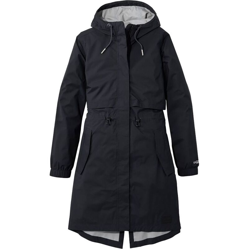 エルエルビーン レディース アウター 上衣・上衣 厚地の外套 L.L.Bean Wharf Street Regular Rain Coat - Women\u0027s Midnight Black 黒いこと
