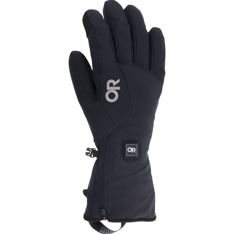 アウトドア問い合わせ メンズ 佩び物 グローブ Outdoor Research Sureshot Heated Softshell Glove Solid Black 黒いこと