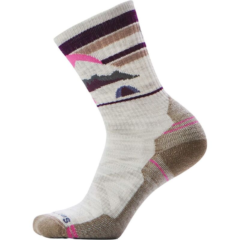 かっこ良い羊毛 レディース アンダーお召しもの ソックス Smartwool Hike Light Cushion Mountain Moon Crew Sock - Women\u0027s Ash 死灰