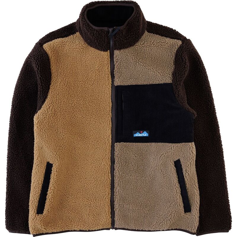 カブー メンズ アウター ジャケット・ブルゾン フリース ジャケット KAVU Wayside Sherpa Fleece Jacket - Men's Wild Wood Block