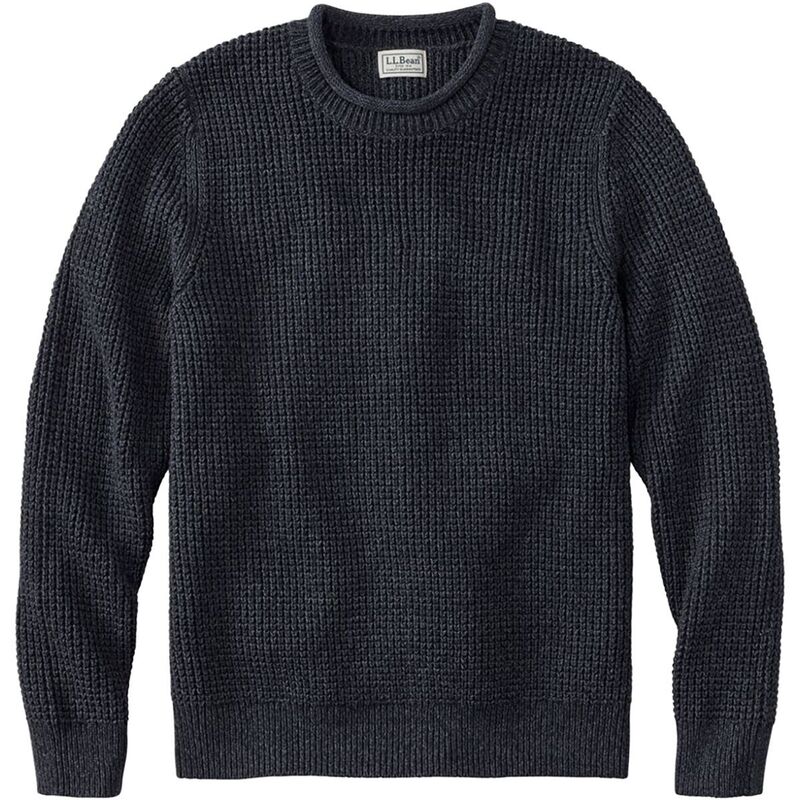 エルエルビーン メンズ アウター ニット・セーター セーター L.L.Bean Bean's Organic Waffle Rollneck Regular Crew Sweater - Men's Faded Black ブラック