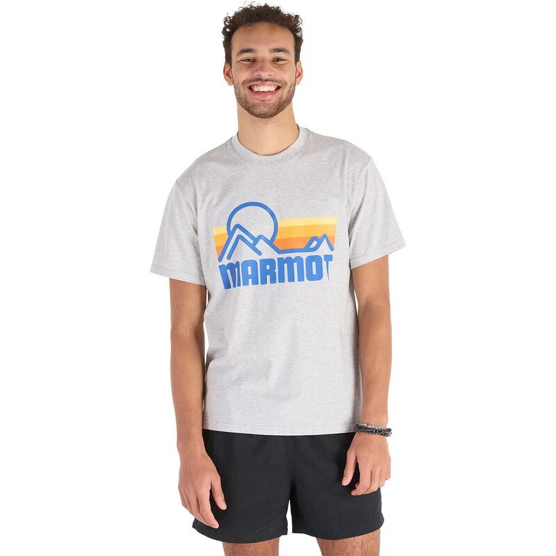 モルモット メンズ トップス ティーシャツ Marmot Coastal T-Shirt - Men\u0027s Light Grey Heather 薄墨色 Tシャツ・カットソー-メンズファッション