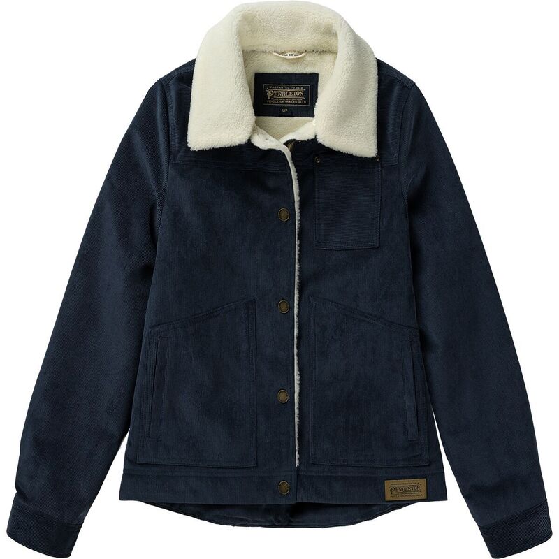 ペンドルトン レディース アウター ジャケット・ブルゾン コーデュロイ Pendleton Wind River Corduroy Trucker - Women Navy ネイビー