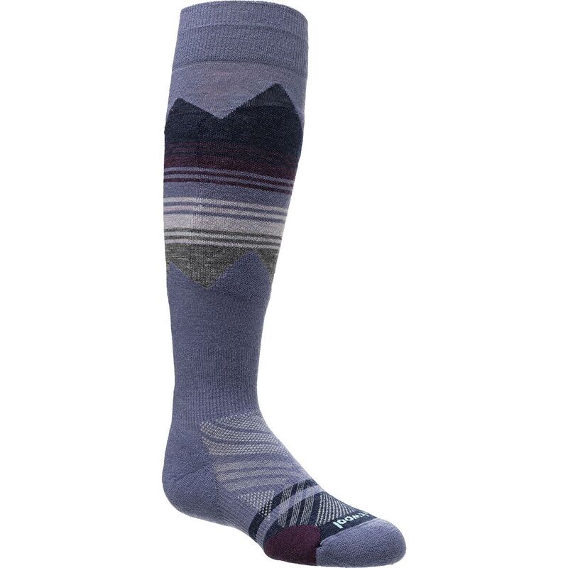 かっこ良い羊毛 レディース アンダーお召しもの ソックス Smartwool Ski Targeted Cushion Pattern OTC Sock - Women\u0027s Nightfall Blue 青色