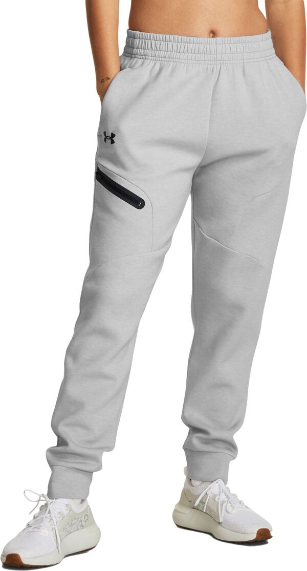 アンダーアーマー レディース ボトムス カジュアルパンツ ジョガーパンツ フリース Under Armour Women's Unstoppable Fleece Joggers Mod Gray グレー｜ReVida 店